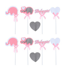 2 Pack Cake Baking Accessories Elephant Decorations Party Insert