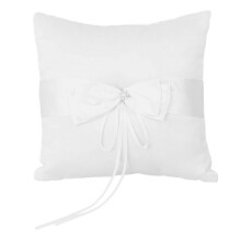 20*20cm Wedding Ring Bearer Pillow with Satin Bow Pearl