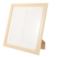 Picture Frames Beige Wood 1set 11in Square
