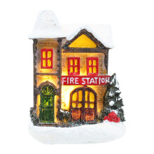 2 Pack Mini House Ornament Miniatures Decor Christmas Decorations