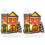 2 Pack Mini House Ornament Miniatures Decor Christmas Decorations 2