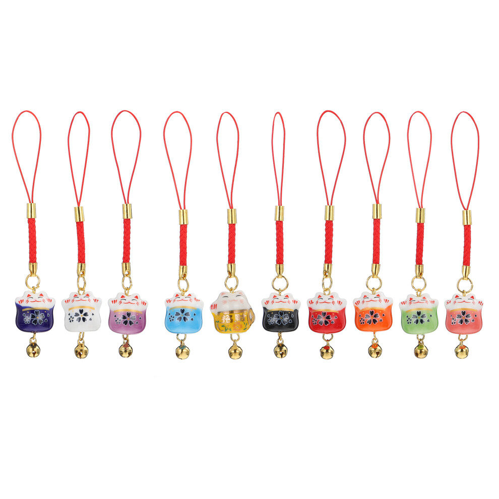 3 Pieces Cat Phone Charms Good Luck Waving Chinese Japanese Lucky 3182121610614