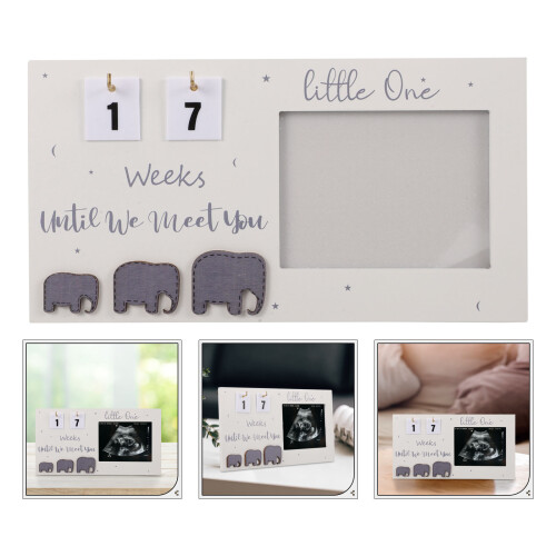 Sonogram Photo Frame White 1set 9.4x4.9x0.3in 2