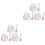 6Pcs Honey Jar with Dipstick and Lid Ceramic White Bee Pattern Kitchen 4