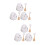 6Pcs Honey Jar with Dipstick and Lid Ceramic White Bee Pattern Kitchen 8