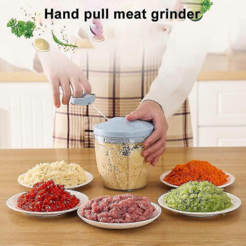 Household Hand-pulled Meat Grinder Multi-function Garlic Puree Manual Vegetable Cutter Mixer 1