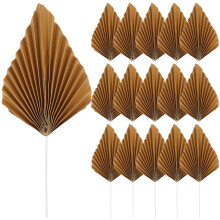 16pcs palm leaves cupcake toppers for birthday cake decoration