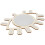 1pc Eye Shape Wall Mirror Nordic Design Decor (Khaki) 5