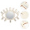 1pc Eye Shape Wall Mirror Nordic Design Decor (Khaki) 2