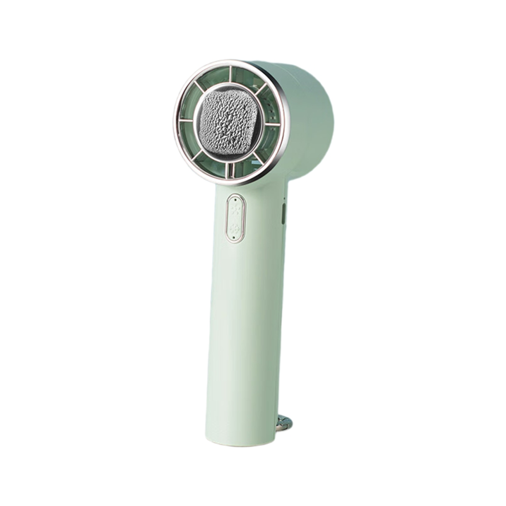 Handheld Turbo Ice Fan With Hook Usb Mini Cold Fan Green 4713049676759