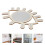 1pc Eye Shape Wall Mirror Nordic Design Decor (Khaki) 4