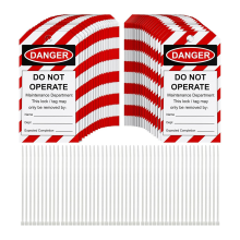 50PCS Lockout Tagout Tags Do Not Operate Lables with 50 Zip Ties