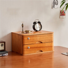 Wooden Desktop Storage Box with Lockable Drawers, Multi-Tier File Organizer for Home Office, 1-4 Tiers Available