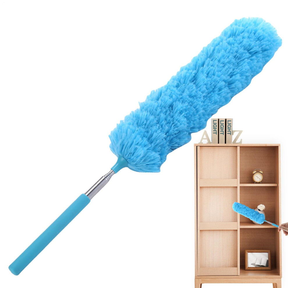 Extendable Duster With Extension Pole, Flexible Bendable Ceiling Cleaner, Ergonomic Telescoping Tool For Cobwebs And Furniture, Blue 6038364131423