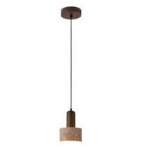Yellow Travertine LED Pendant Light 3 Color Dimming 110-240V
