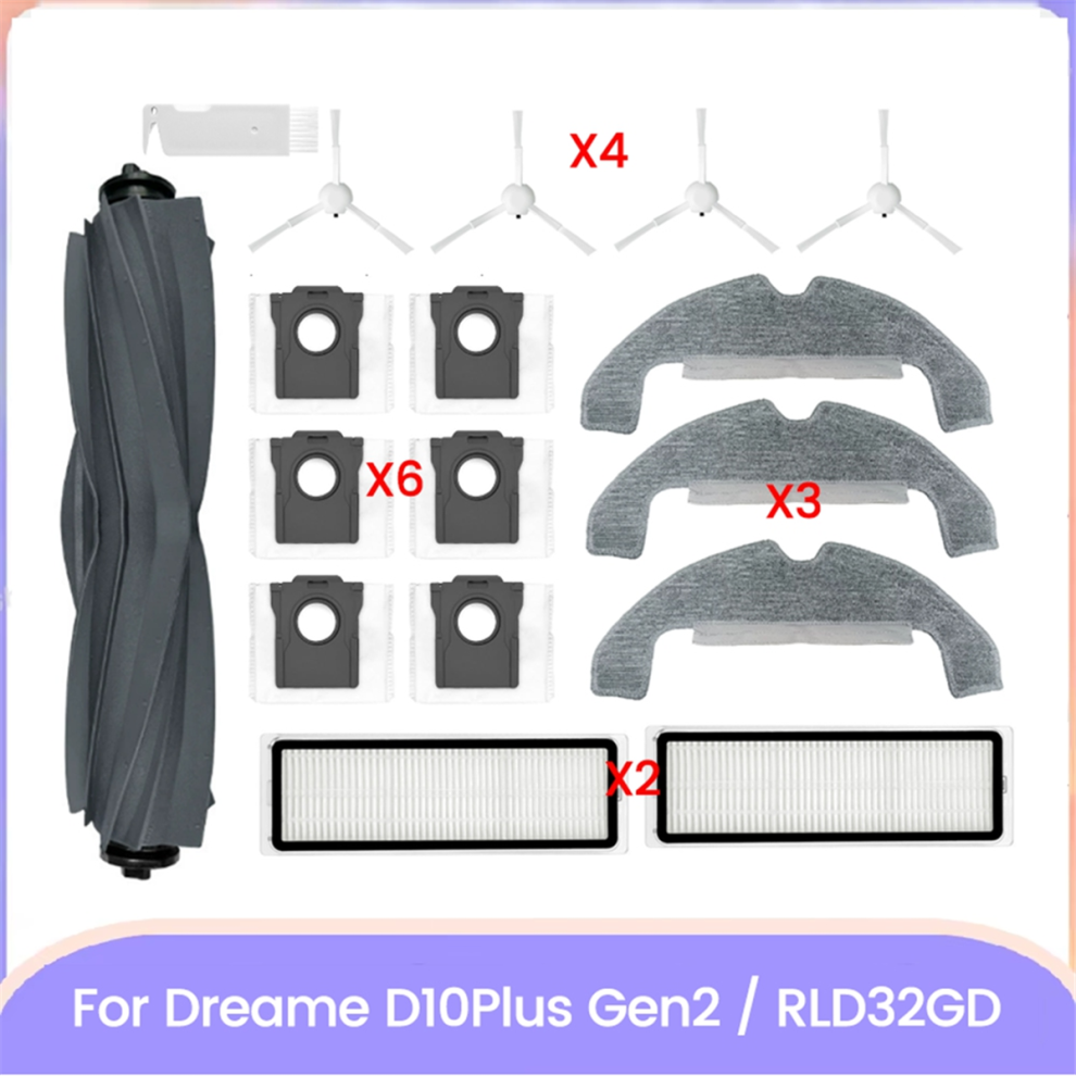 17Pcs For D10 Plus Gen 2/Rld32gd Robot Vacuum Cleaner Parts 4713049681142