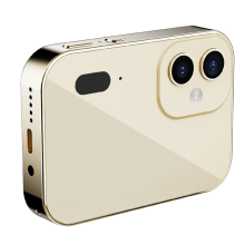 Appareil photo numérique CCD 4K HD, enregistreur, lecteur de musique, doré