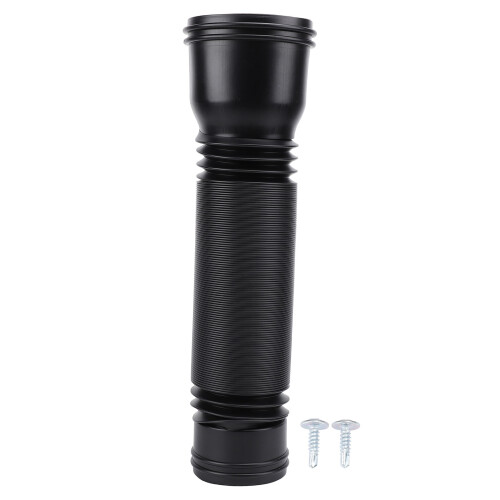 Durable PE Rain Gutter Extender with Splash Prevention - Black Adjustable 1
