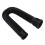 Durable PE Rain Gutter Extender with Splash Prevention - Black Adjustable 14