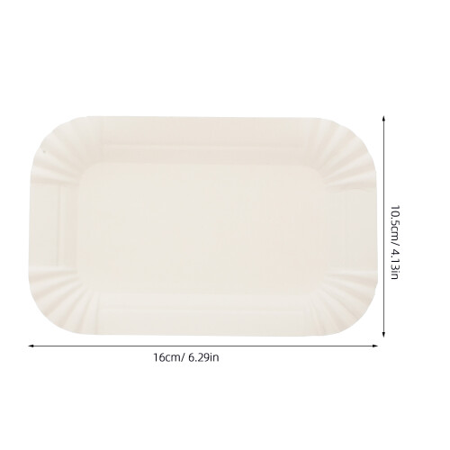 papier-teller großpackung, rechteckige kuchenplatte, robuste 1