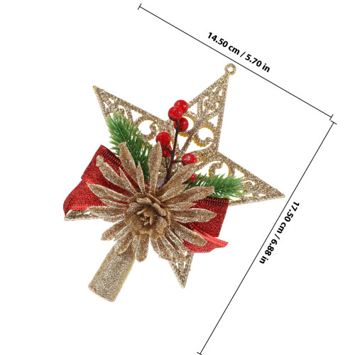 Home Christmas Tree Topper Treetop Plastic 1pack 1