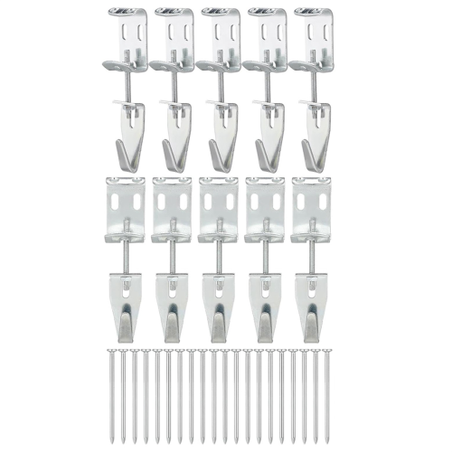 10 Pcs Adjustable Picture Hangers J Hooks Mirror Hanging Kit