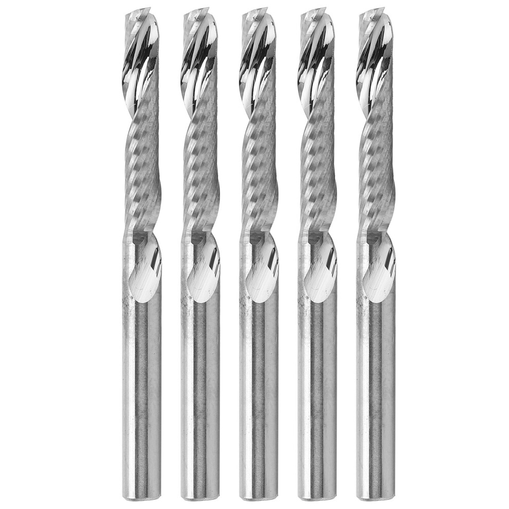 5pcs End Mills Single Flute Spiral Milling Cutter