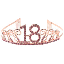 Roze Rhinestone Tiara Kroningskam Comfortabel En Stijlvol
