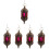 5pcs Metal Hanging Candle Holder Moroccan Tea Light Stand 7