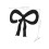 Wine Glass Tag Bowknot Black Acrylic 25pcs 3