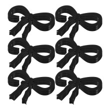 Wine Glass Tag Bowknot Black Acrylic 25pcs