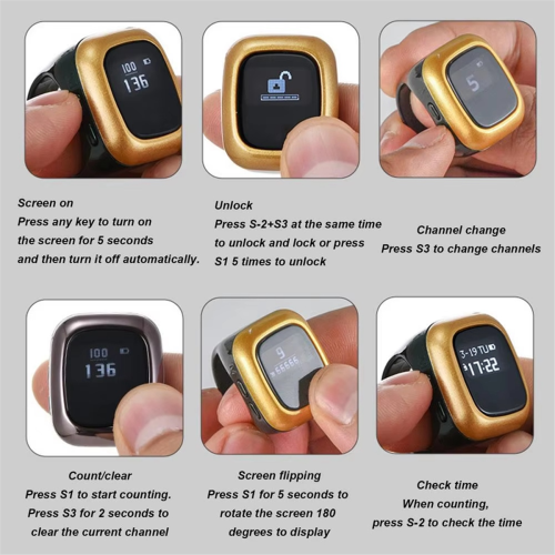 Gebedsvingerteller Multifunctionele teller Ring Digitaal display, L 2