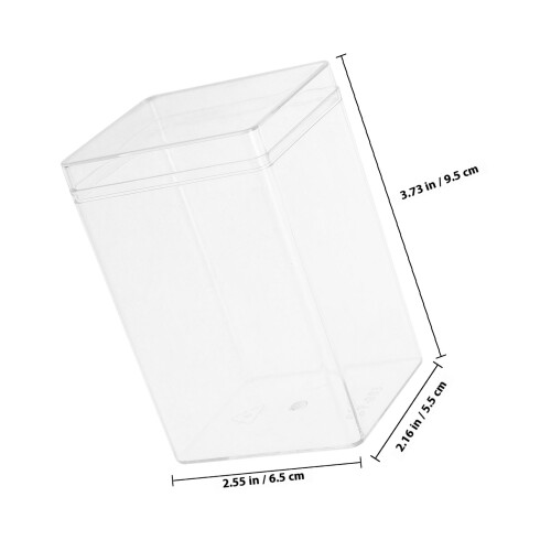 4Pcs White Acrylic Candy Containers Cookie Wrapping and Storage Boxes 1