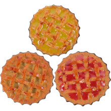 3Pcs Resin Miniature Dessert Pies Assorted Colors for Mini House Decor