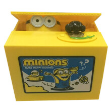 (Minions) Hello Doraemon Pikachu Kitty Godzilla Steal Money Piggy Bank Puzzle Electric Toy