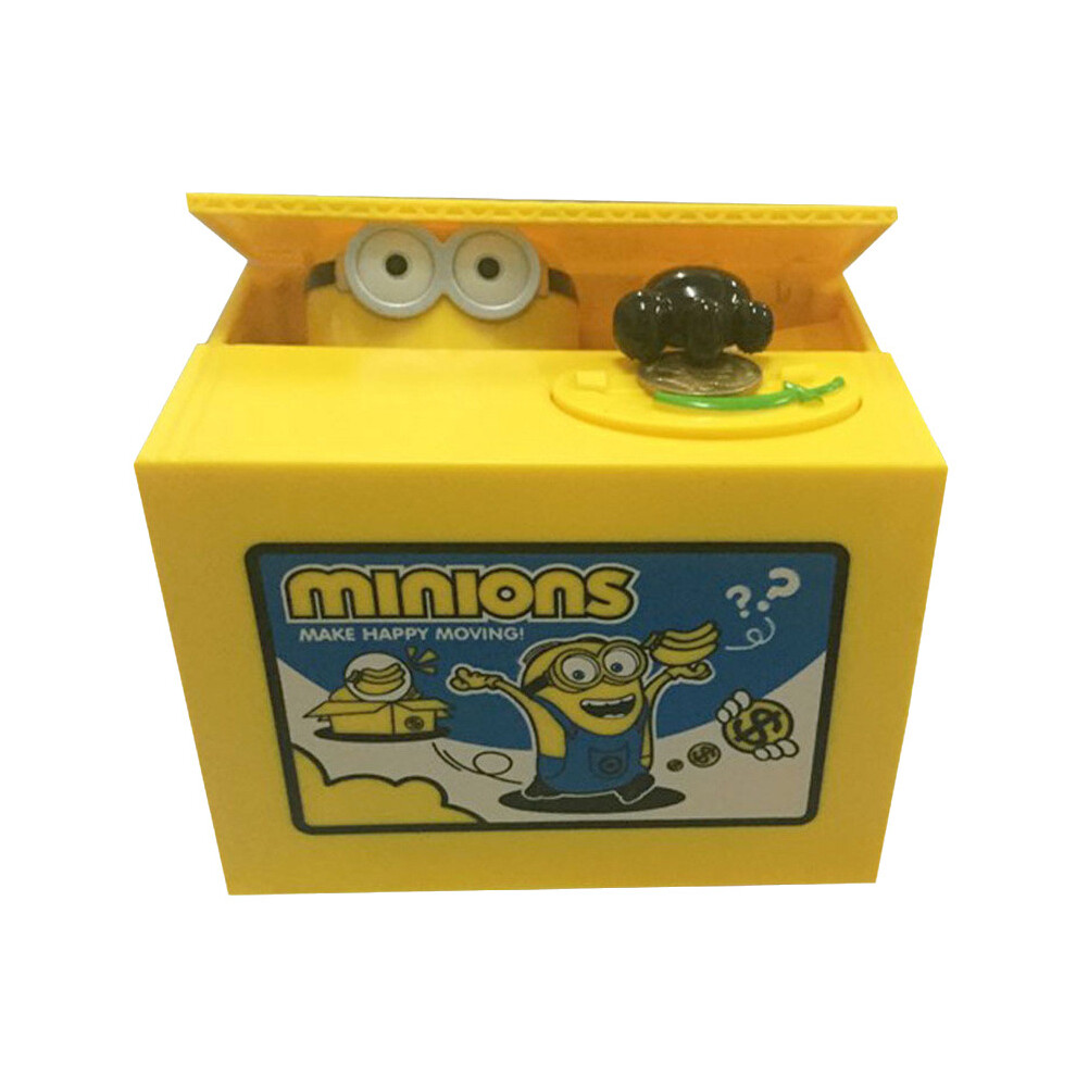 (Minions) Hello Doraemon Pikachu Kitty Godzilla Steal Money Piggy Bank Puzzle Electric Toy