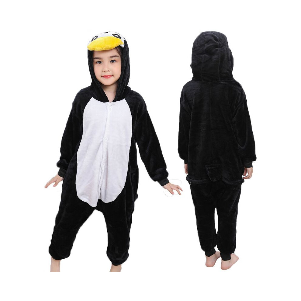 (Penguin, 120cm) Animal Kigurumi Pajamas Cosplay Pyjama Kids Costumes Sleepwear Jumpsuit Onesie