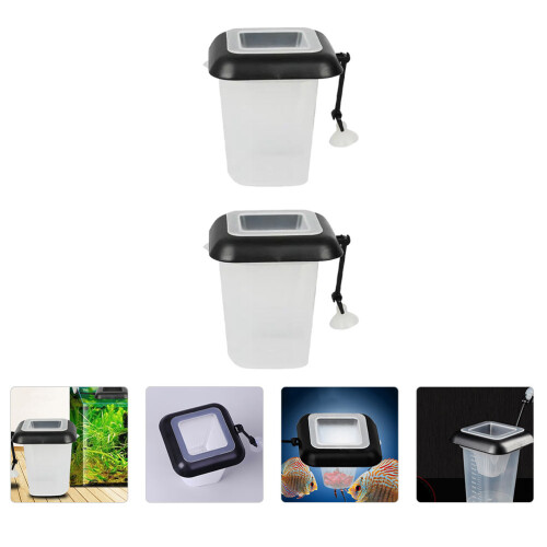 Aquarium Fish Shrimp Feeder Fish Feeding Device 2set 2