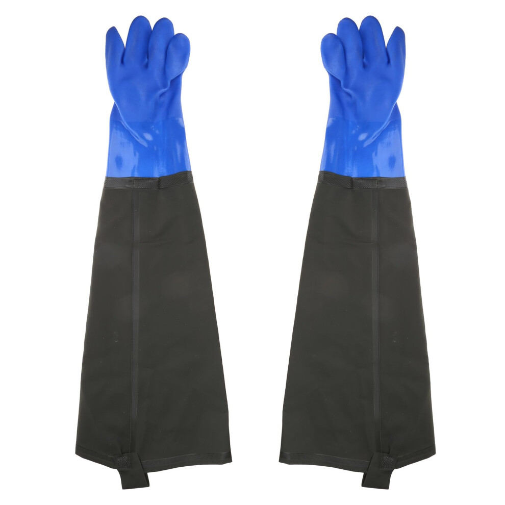 Long Lasting Waterproof Rubber Pond Gloves for Dishwashing and Vehicle Cleaning, Durable and Resistant Size Large-image-OPC-PKC59CY-NEW
