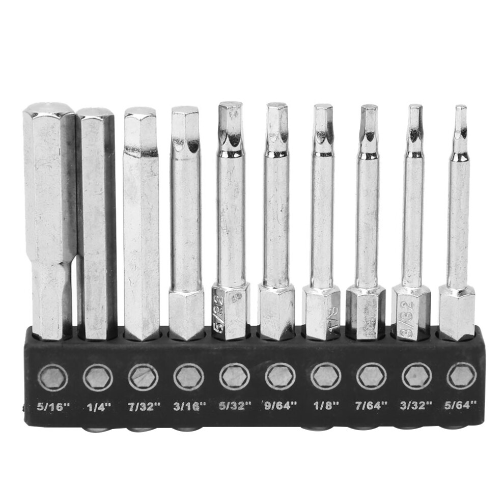 10PCS Hex Shank Screwdriver Bits Magnetic BST Bits
