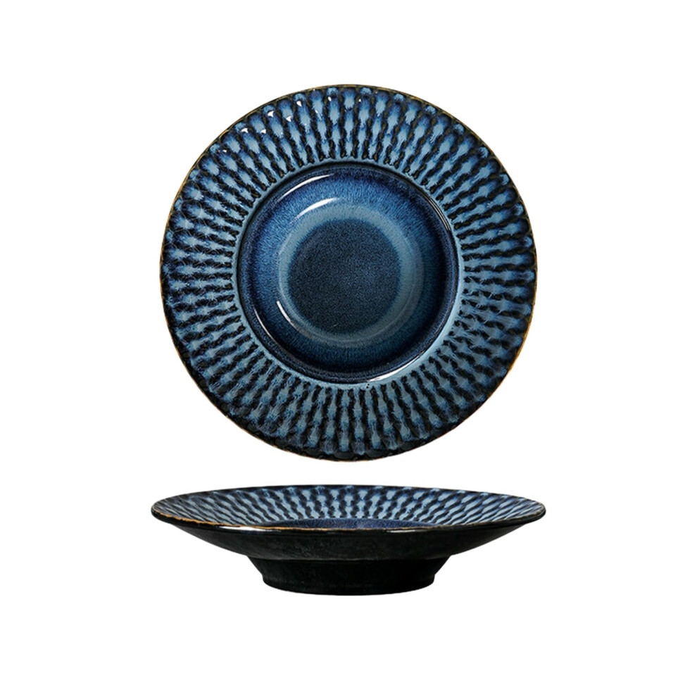 Japanese Kiln-Made Large Hat Tray, Creative Polka-Dot Spaghetti Plate, Western-Style Home Decor, Durable Ceramic-image-OPC-PKC5B5H-NEW