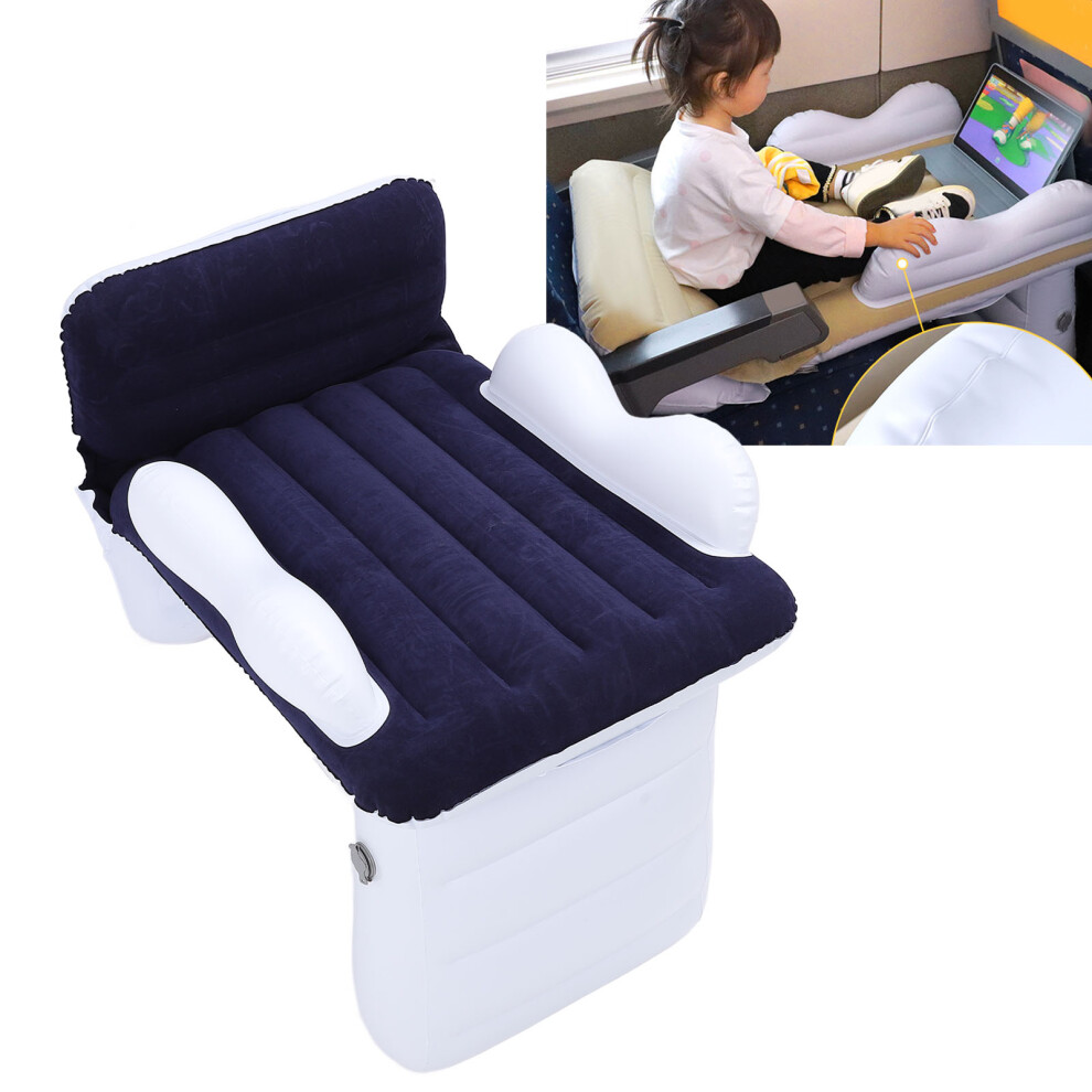 Inflatable Kid Airplane Bed 98.5X51cm Portable & Leak-Proof Dark/Blue