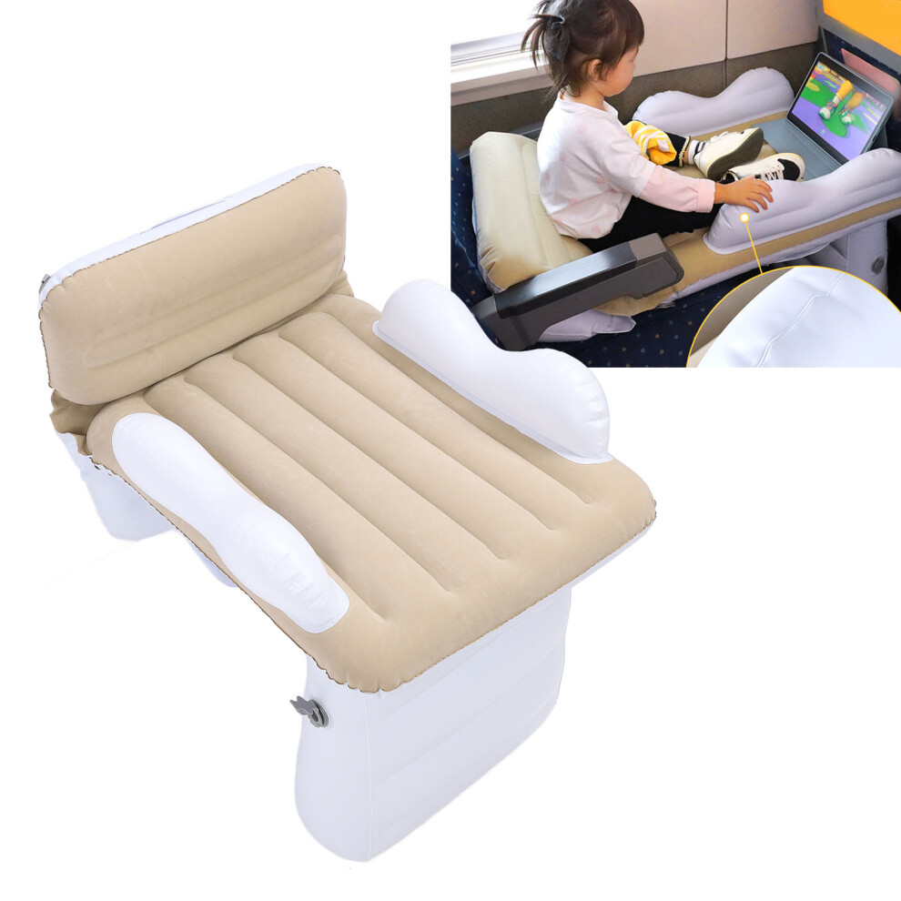 Inflatable Kid Airplane Bed Quick Inflation, Portable 98.5X51cm Beige