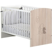 Lit bébé - 120 x 60 cm - Babyprice Lapinou - Serigrafia con coniglio