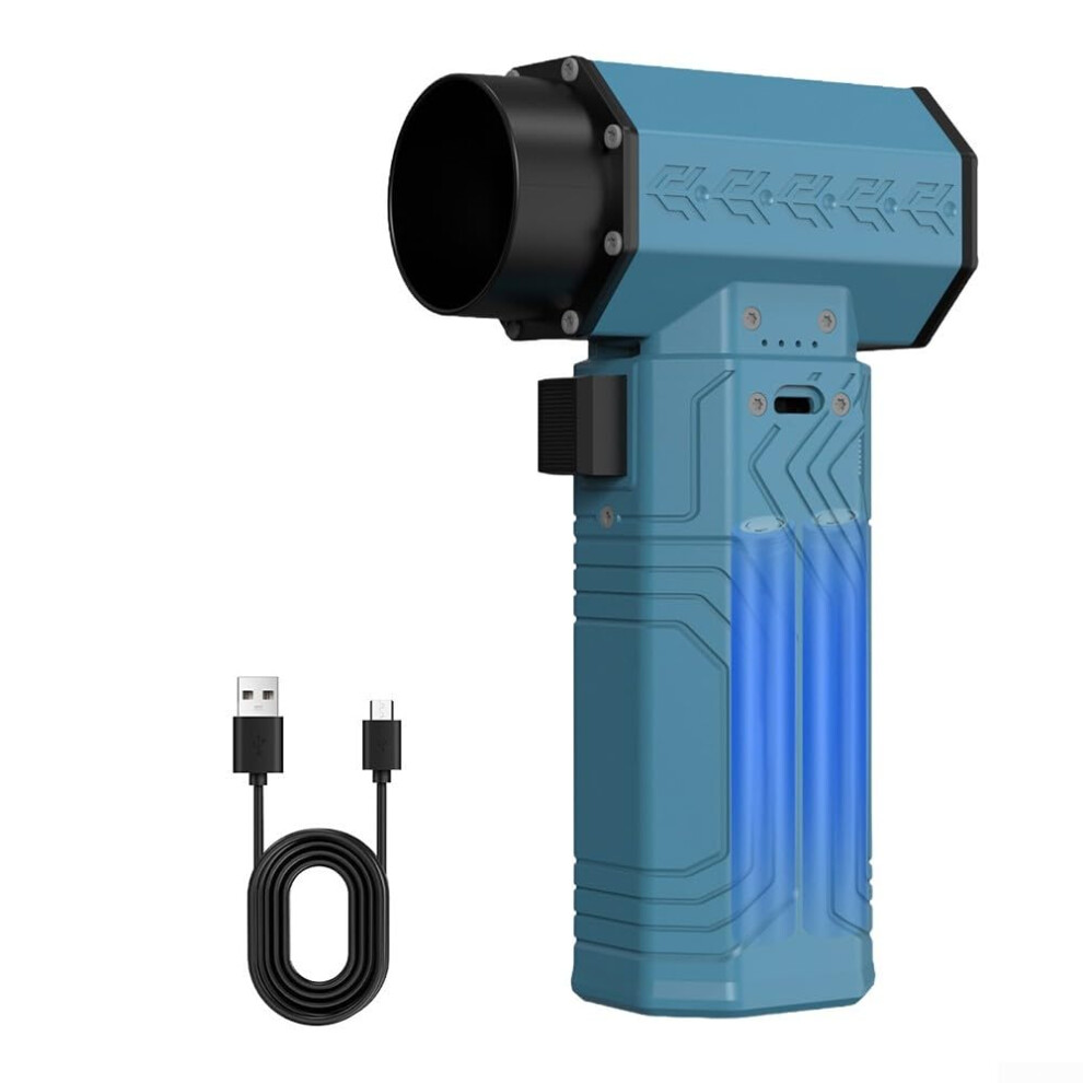 Rechargeable Air Duster Blower With Stepless Speed Control, High Power Turbo Fan For Computer And Electronics Cleaning (Blue) 6447073457203