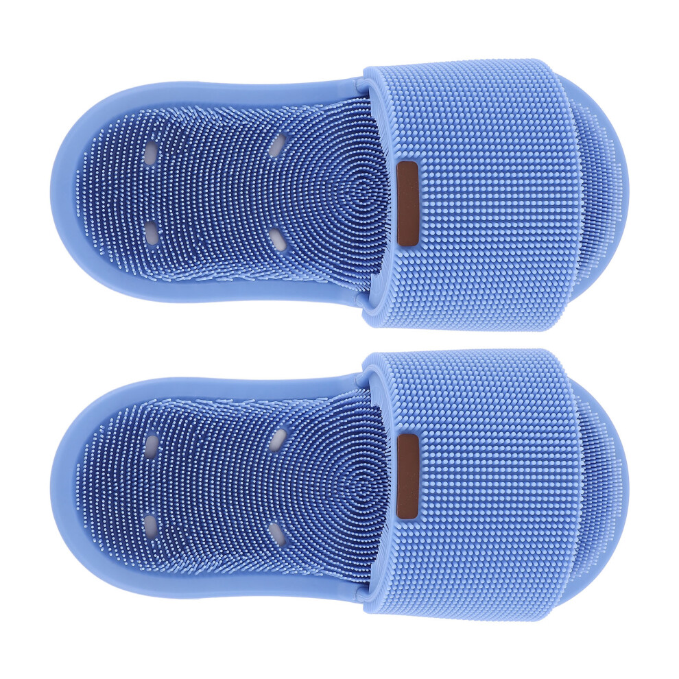 360 Silicone Foot Scrubber Slippers | Blue, 300x135mm