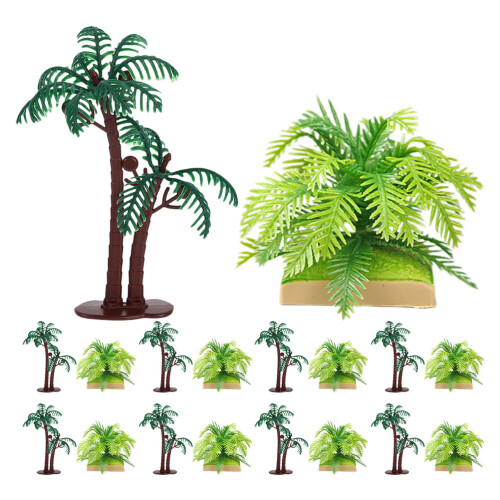 20St Plastic Mini Palmboom Voor Modelbouw En Decoratie