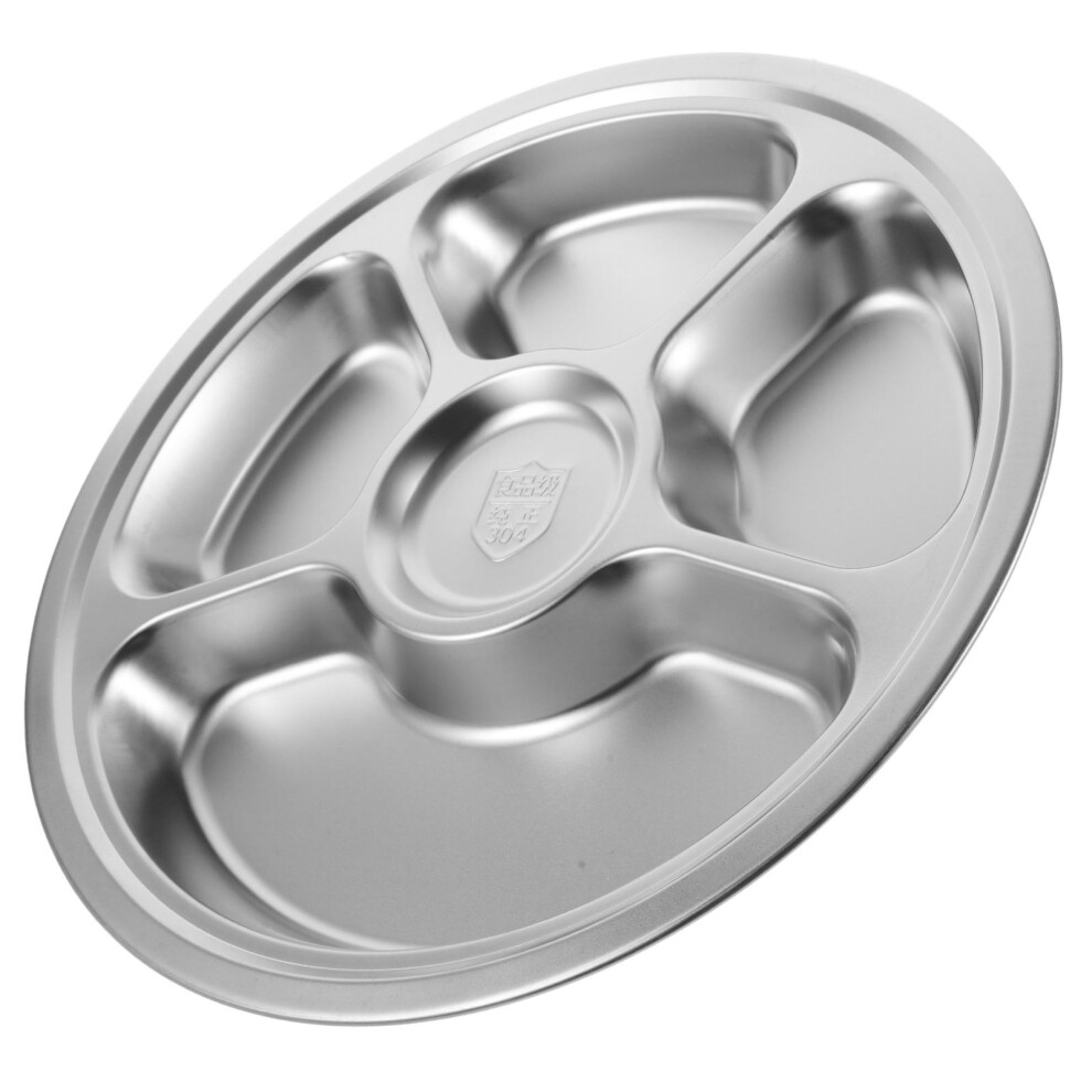 Divided Plate For Easy Cleaning Metal Serving Tray 1Set Aboofan