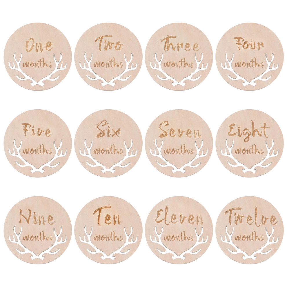 24 Pcs /Set Baby Milestone Newborn Souvenir Wooden Photography Props Aboofan