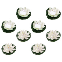 40 Pcs Floating Lotus Artificial Lily Pads Pond Decor